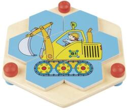 Goki hatszögletű puzzle járművek