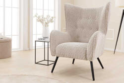 Amsterdam Design fotel Rotterdam szürkés bézs bouclé