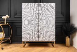 Zen Circle Design magas komód Dalton II 120 cm fekete fehér mangó