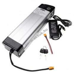 VHBW Helyettesítő Nyeregcső, üléscső akkumulátor + töltő e-kerékpárhoz, Li-Ion, 36V, 16.8Ah, ezüst