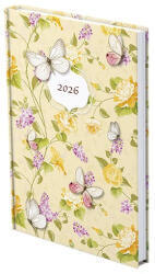 TopTimer Határidőnapló TOPTIMER Joy J015 A/5 heti fehér lapos Pillangó UV 2026 (T015J-218) - papir-bolt