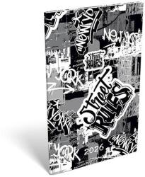 Lizzy card Zsebnaptár LIZZY CARD A/6 heti papírborítós Street rules 2026 (21712) - fotoland