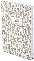 TopTimer Határidőnapló TOPTIMER Joy J011 B/5 heti fehér lapos Uv lakk Kis virág 2026 (T011J-203) - papir-bolt