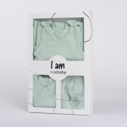 NEW BABY 4-részes baba együttes újszülötteknek New Baby I AM menta