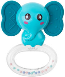 Akuku Szilikon rágóka csörgővel Akuku Elefánt