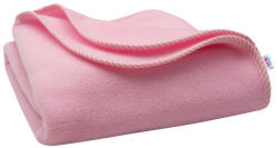 New Baby Gyerek fleece takaró New Baby 100x75 rózsaszín csíkos - babamamakozpont