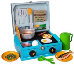 Melissa & Doug Set de gătit în aer liber - Arzător turistic Bucatarie copii