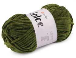 YARNART Dolce zsenília kötő- és horgoló fonal, 100g, 772, khakizöld