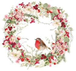 PPD Karácsonyi mintás papírszalvéta 33x33cm, 20db-os Beautiful Christmas Wreath