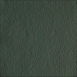 Ambiente Elegance deep forest green dombornyomott papírszalvéta 40x40cm, 15db-os