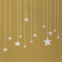 PPD Karácsonyi mintás dombornyomott papírszalvéta 33x33cm, 15db-os Stars on Canvas gold