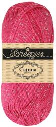 Scheepjes Catona Shine - 114 Shocking Pink - Ezüst - csillogós pamut fonal