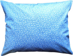  Pamut kispárna huzat - Kék alapon, szolid apró virágos - 40x50 cm