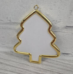  Öntapadós arany keret hímzéshez - fenyőfa