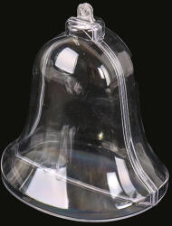  Nyitható, átlátszó műanyag forma - Harang 10 cm