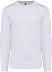 Kariban Uniszex kereknyakú pulóver, Kariban KA474, White-XS (ka474wh-xs)