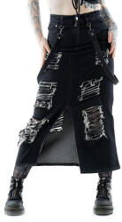 VIXXSIN fustă de damă (jeans) VIXXSIN - RUNA - BLACK STONEWASH - SK-RNA-BST-1