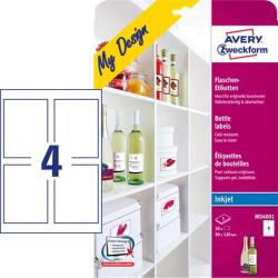 Avery Zweckform Etikett, borosüveghez, 90x120 mm, AVERY ZWECKFORM, 20 etikett/csomag (AYMD4001) - irodasziget