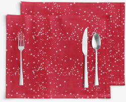 Goldea karácsonyi valencia 2 darabos reggeliző alátét - csillagok piroson 30 x 40 cm