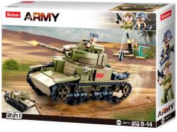 Sluban Army WWII - második világháborús M13/40 olasz tank 2 in 1 építőjáték készlet (M38-B0711)
