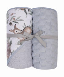 DuetBaby Kifogó törölköző babatakaróval szett SZÜRKE ŐZIKE (DB547-SZO)