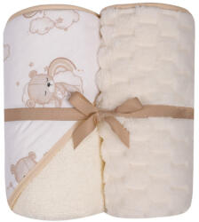 DuetBaby Kifogó törölköző babatakaróval szett SÁRGA MACI (DB547-SM)