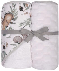 DuetBaby Kifogó törölköző babatakaróval szett SZÜRKE Erdei Állatok (DB547-SZA)