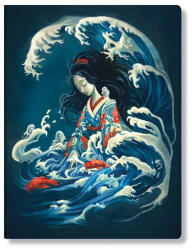 Paperblanks fűzött notesz A5 CB1479-0 Empress Jingu, Esprit de Lacombe kockás