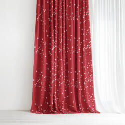 Goldea draperie decorativă valencia - steluțe pe roșu 280x135 cm