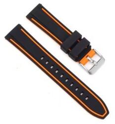  Curea de ceas neagra cu insertii orange 18mm 20mm 22mm 24mm WZ882 (WZ882)
