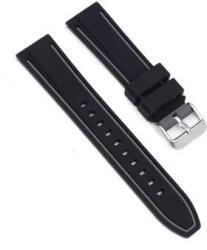  Curea de ceas neagra cu insertii gri 18mm 20mm 22mm 24mm WZ940 (WZ940)