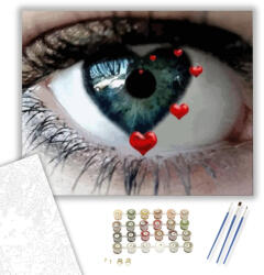  A szememben - számfestő készlet - 40×50 cm (Keretre feszítve)