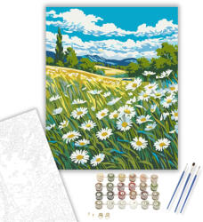  Nyári Rétek Varázsa - számfestő készlet - 40×50 cm (Keretre feszítve)