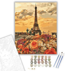 Számfestő Párizs csokra - számfestő készlet - 40×50 cm (Keretre feszítve) (crea1369-40X50-KF)