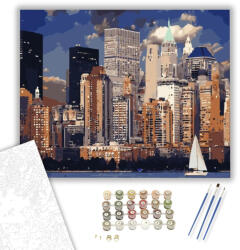 Számfestő Városi éjjel - számfestő készlet - 40×50 cm (Keretre feszítve) (crea493-40X50-KF)
