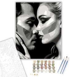  Intim Pillanat - számfestő készlet - 40×50 cm (Keretre feszítve)