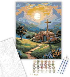 Számfestő Húsvéti Hajnal és Az Üres Síremlék - számfestő készlet - 40×50 cm (Keretre feszítve) (crea6742-40X50-KF)