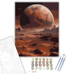  Mars Felszíne és Phobos - számfestő készlet - 40×50 cm (Keretre feszítve)