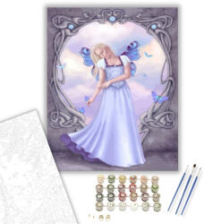  Pillangó szárnyakkal - számfestő készlet - 40×50 cm (Keretre feszítve)