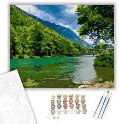  Természet - számfestő készlet - 40×50 cm (Keretre feszítve)