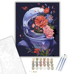 Számfestő Virágba borult űrruha - számfestő készlet - 40×50 cm (Keretre feszítve) (crea1524-40X50-KF)