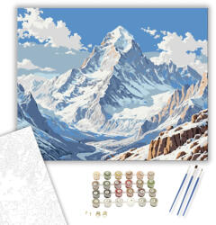  Hófödte Hegyi Magasztosság - számfestő készlet - 40×50 cm (Keretre feszítve)