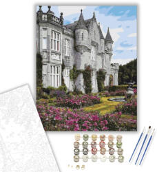 Számfestő Szürke vár - számfestő készlet - 40×50 cm (Keretre feszítve) (crea1377-40X50-KF)