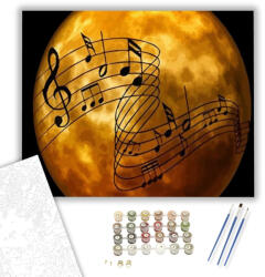  Hangjegyek - számfestő készlet - 40×50 cm (Keretre feszítve)