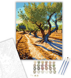  Andalúziai Olajfaliget - számfestő készlet - 40×50 cm (Keretre feszítve)