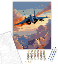  Modern Vadászgép Függőleges Felszállása - számfestő készlet - 40×50 cm (Keretre feszítve)