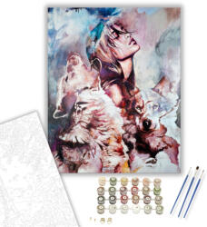 Számfestő Farkasok lánya - számfestő készlet - 40×50 cm (Keretre feszítve) (scifi044-40X50-KF)