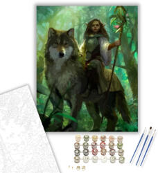  Tündék világa - számfestő készlet - 40×50 cm (Keretre feszítve)