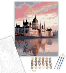  Parlament Napkeltekor - számfestő készlet - 40×50 cm (Keretre feszítve)