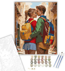 Számfestő Ballagó Barátok Ölelése - számfestő készlet - 40×50 cm (Keretre feszítve) (crea6350-40X50-KF)